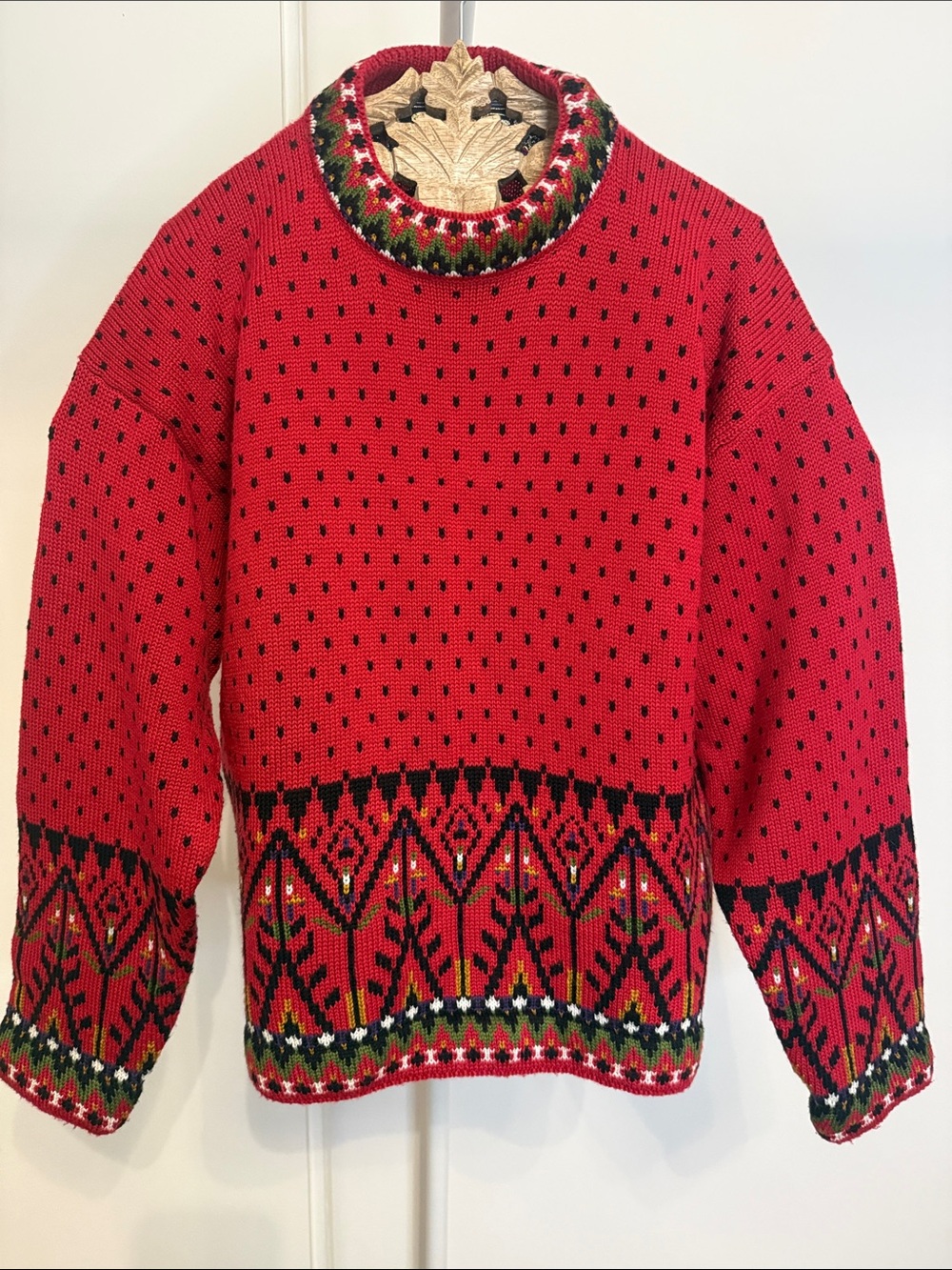 Vintage 80’s Ossi Skiwear Sweater Fair Isle Alpine Knit